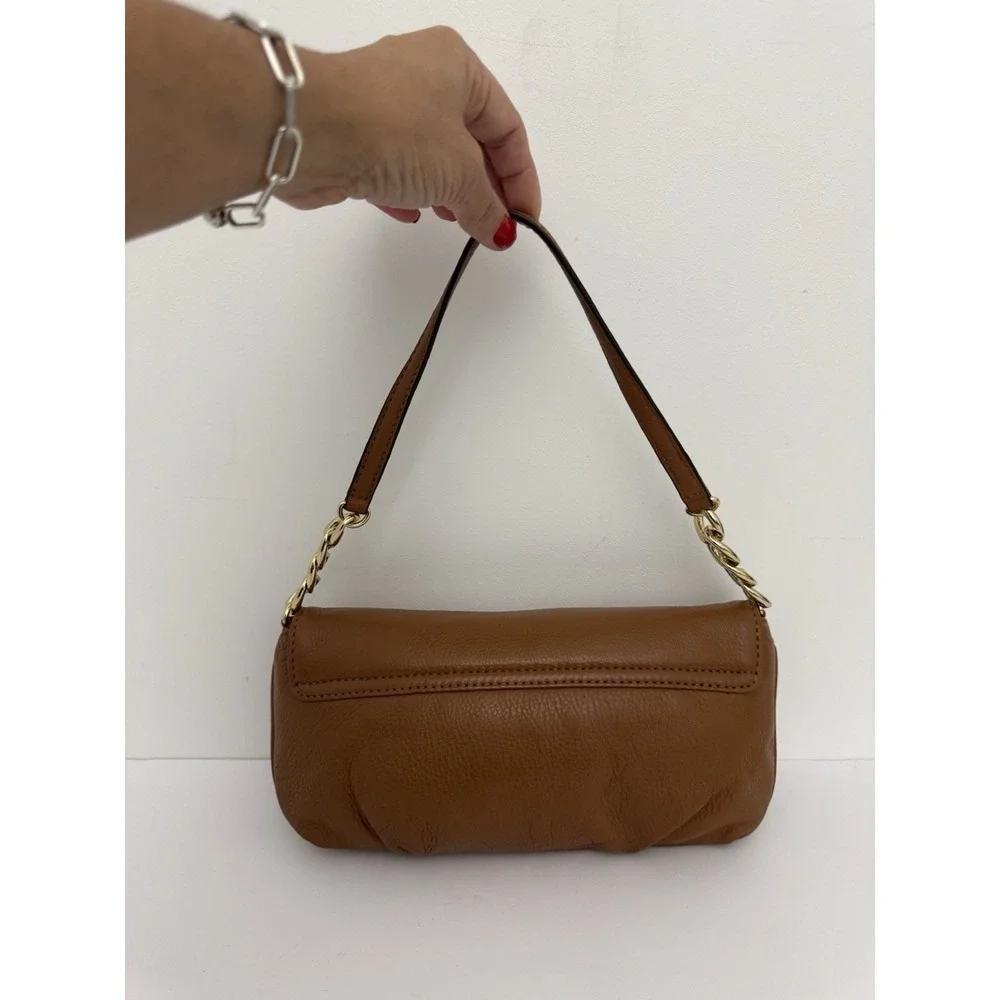 Michael Kors Fulton leather hobo bag caramel / tan color with gold hardware